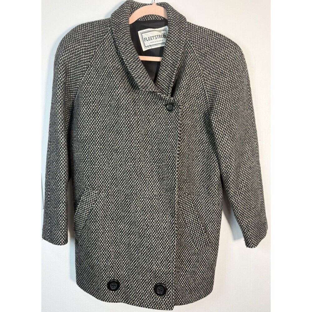 Vintage Fleet Street  Wool -blend Coat   A Style  Popular 1980 A 1990